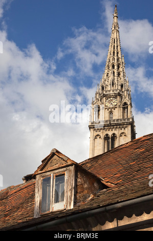 Kathedrale von Zagreb und alte Dach, Zagreb, Kroatien Stockfoto