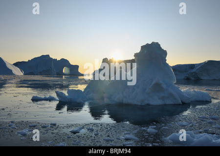 Eisberg in Jakobshavn Gletscher, Disko-Bucht, Ilulissat, Grönland Stockfoto