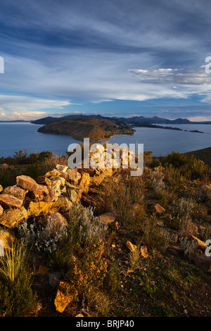 Isla del Sol, Titicacasee, Bolivien Stockfoto