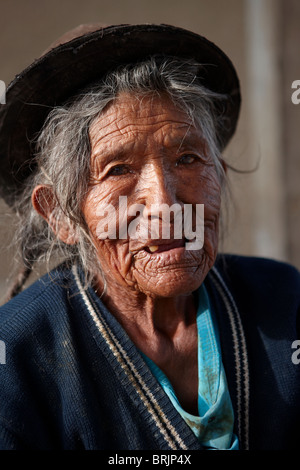 eine Frau, Lilca, Bolivien Stockfoto
