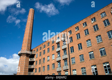 Chorlton Mill aufgeführten ehemalige viktorianische Baumwollspinnerei umgebaut um loft-Wohnungen, Rand des Stadtzentrums, Manchester, England. Stockfoto