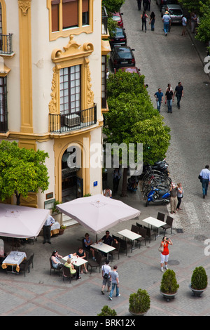 Ansicht von Sevilla aus la Giralda Turm in Sevilla, Spanien Stockfoto