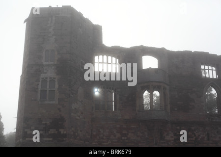 Newark Schloss Nebel Nebel Stockfoto