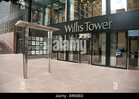 Eingang am Willis Tower früher Sears Tower in Chicago Illinois USA Stockfoto
