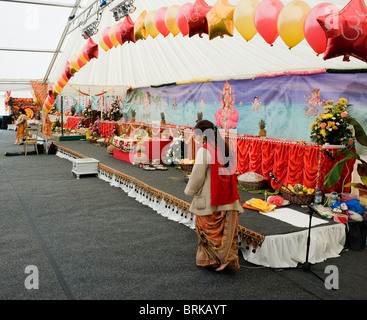 Einen Altar in einem Ganesh Festival. Stockfoto