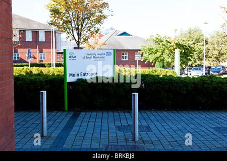 UHSM Haupteingang Zeichen Stockfoto