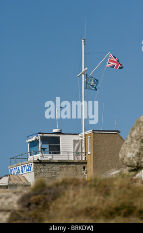 Gwennap Kopf Küsten Uhr Station in Cornwall.  Foto von Gordon Scammell Stockfoto