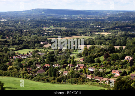 Blick vom Rigate HIll, Surrey Landschaft, England, UK Stockfoto