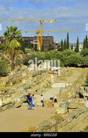 Athener alten Begräbnisstätten der Kerameikos Stockfoto