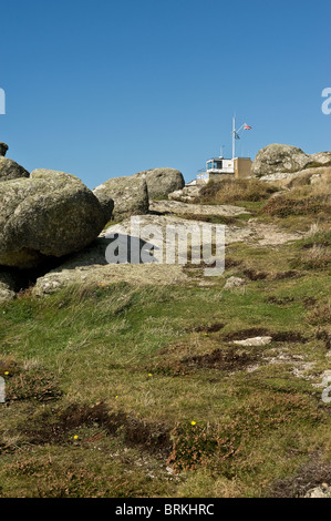 Gwennap Kopf Küsten Uhr Station in Cornwall.  Foto von Gordon Scammell Stockfoto