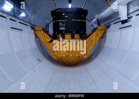 Der Explorer Space Shuttle und Booster-Raketen auf das Kennedy Space Center, Florida Stockfoto