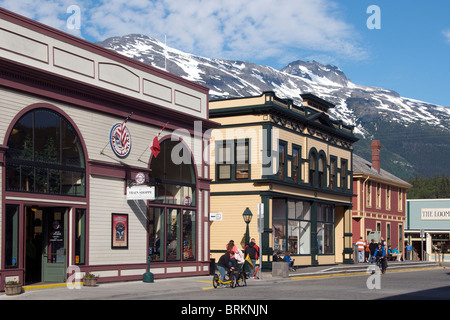 2nd Street Wetterschenkel Gebäude Skagway Inside Passage Alaska USA Stockfoto