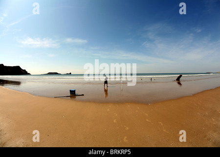 Rhosilli Bay, Gower Peninsula, South Wales Stockfoto
