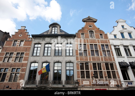 Rue De La Montagne Art Nouveau und Art déco-Häuser auf den zentralen Straßen von Brüssel, Belgien. Foto: Jeff Gilbert Stockfoto