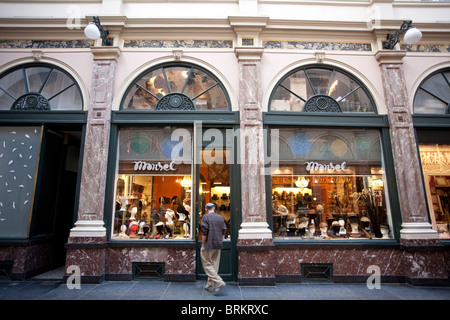 Monsel Boutique Hüte Galeries Royales Saint-Hubert Brüssel Belgien. Foto: Jeff Gilbert Stockfoto