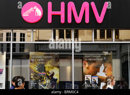 HMV-Musik und Entertainment Store, Oxford, UK. Stockfoto