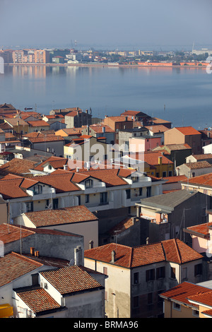 Chioggia, Venezia, Luftaufnahme, Veneto-Italien Stockfoto