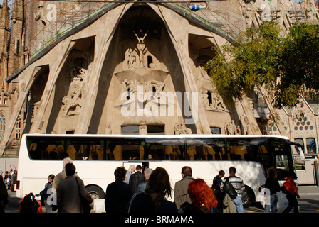 Spanien Barcelona Kathedrale La Sagrada Familia vom Architekten Antoni Gaudi, UNESCO-Welterbe Stockfoto