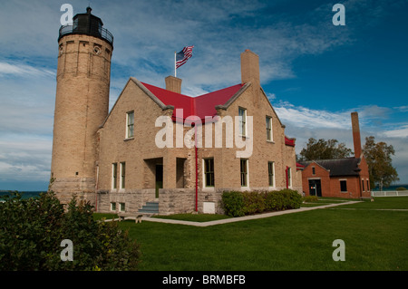 Alten Mackinac Point Lighthouse Stockfoto