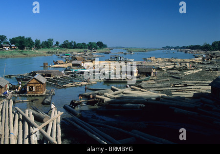 Pagan-Tal, Irrawaddy-Fluss Stockfoto