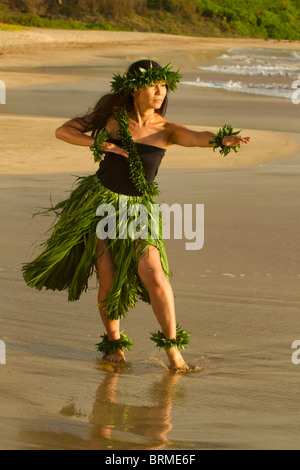 Am Strand von Palauea, Maui, Hawaii Hula. Stockfoto