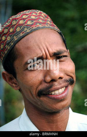 Mann auf Belakang Padang Riau Inseln Indonesien Stockfoto