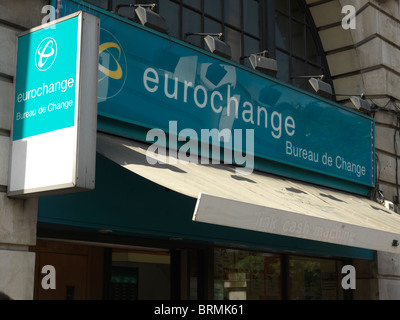 Bäcker Street London England Eurochange Wechselstuben Stockfoto