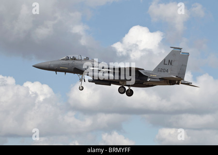 Ein Boeing - McDonnell Douglas F15E Strike Eagle Strike Bomber der USAF Stockfoto