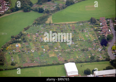 Luftaufnahme der eine Zuteilung im Bereich Longlevens von Gloucester UK Stockfoto