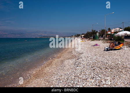 Acharavi Beach, Korfu, Ionische Inseln Griechenland. Stockfoto