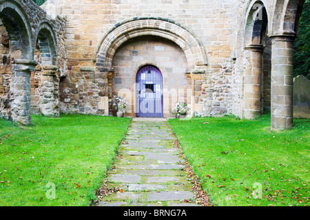 Alten Kreuzkirche Whorlton Swainby North Yorkshire England Stockfoto