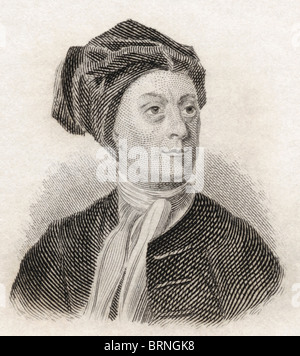 Matthew Prior, 1664 bis 1721.   Englischer Dichter und Diplomat.  Von Crabb Historisches Wörterbuch veröffentlicht 1825. Stockfoto