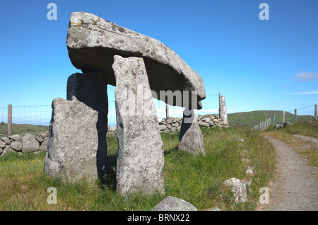 Legananny Dolmen, Slieve Croom, County Down, Nordirland, Vereinigtes Königreich Stockfoto