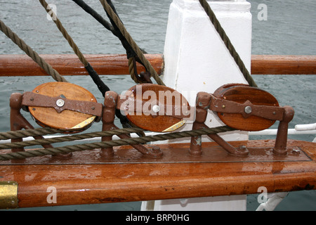 Maritime Spannschloss, Christian Radich Stockfoto