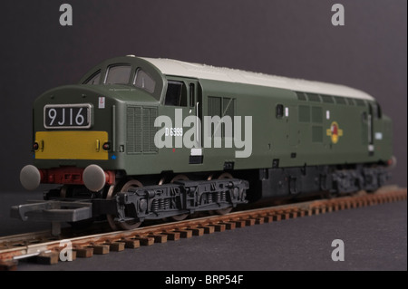 Klasse 37 Diesel Lok, BR Green Lackierung Stockfoto