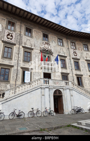 Der Palazzo della Carovana Gebäude an der Scuola Normale Superiore di Pisa die Piazza dei Cavalieri, Pisa, Italien Stockfoto