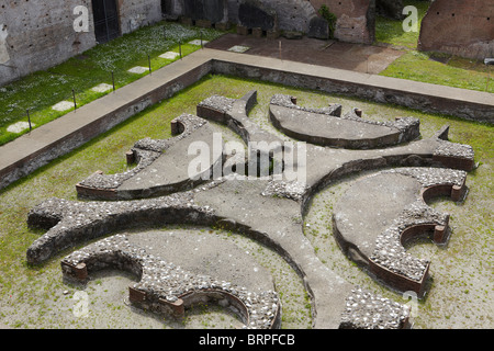 Haus des Augustus (Domus Augustana) Hofgarten am Palatin, Rom, Italien Stockfoto