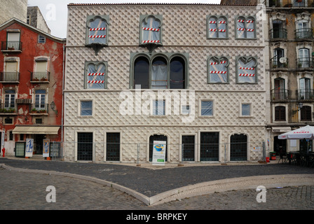 Casa Dos Bicos - Rua Afonso de Albuquerque - Lissabon Lisboa Baixa Viertel Portugal alten Palast Detail Restaurierung Stockfoto