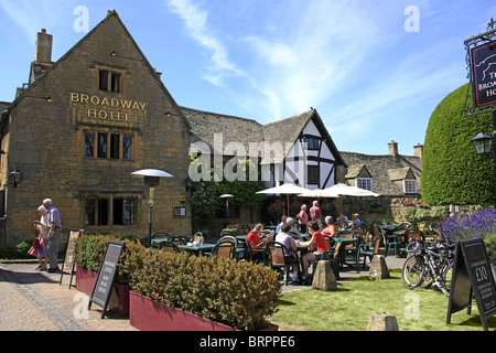 Das Broadway Hotel &amp; Restaurant in diesem winzigen Dorf in Worcestershire am Rande der Cotswolds Stockfoto