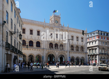 Rossio Art Nouveau Stil alten Railway Station - Lissabon Baixa - Portugal Stockfoto