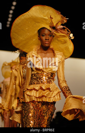 Ein Modell während entstehen Afrika Fashion Week, Juni 2009 in Johannesburg, Südafrika. Foto: Eva-Lotta Jansson Stockfoto