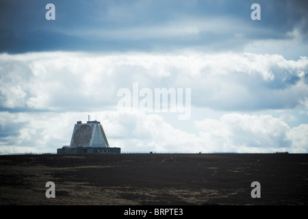 Fylingdales RAF Raketenabwehr Station auf der Heide, Yorkshire, England, Großbritannien Stockfoto