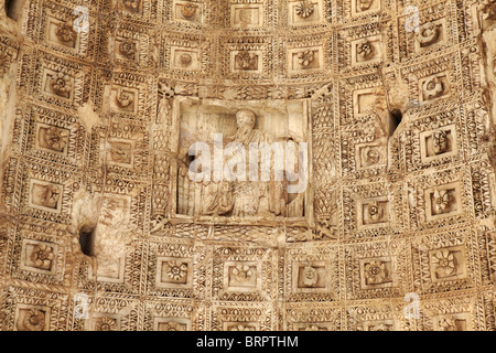 Detail des Bogens von Titus am Palatin, Rom, Italien Stockfoto