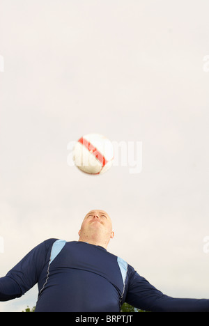 Große Fußballer Überschrift Kugel Stockfoto