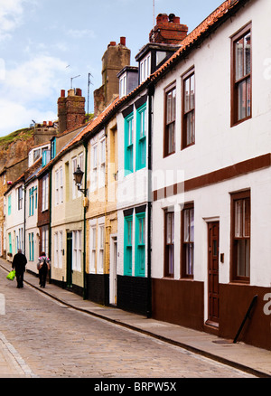 Straße der typischen alten Reihenhaus Häuser England UK Stockfoto