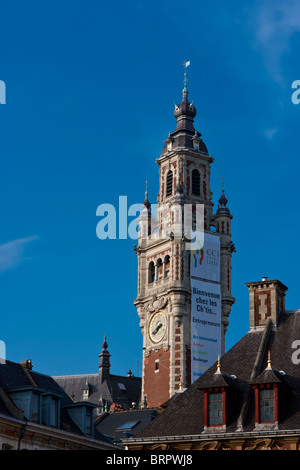 Glockenturm, Industrie-und Handelskammer, Lille, Nord-Pas-de-Calais, Frankreich Stockfoto