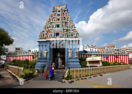 Sri Srinivasa Perumal Tempel, Little India, Singapur Stockfoto