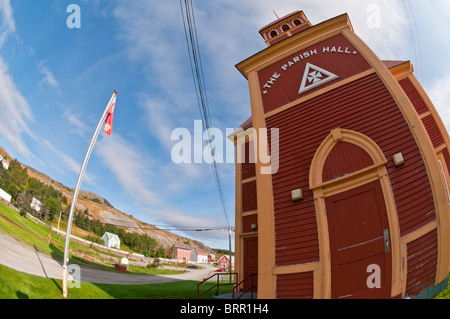 Fischaugen-Bild der Pfarrsaal, Trinity, Neufundland und Labrador, Kanada Stockfoto