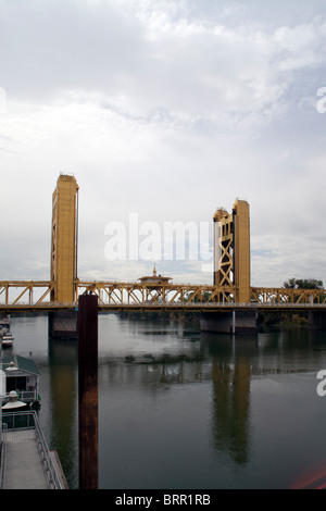 Die Tower Bridge in Sacramento, Kalifornien Stockfoto