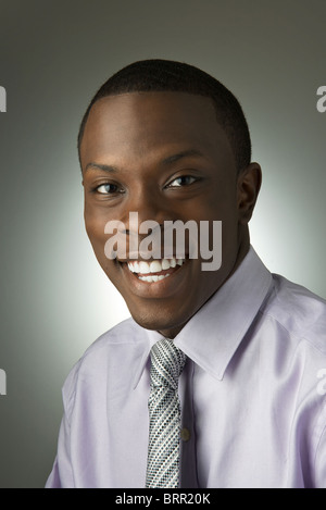 African American Business Kopf geschossen Stockfoto